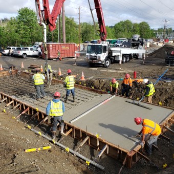 concrete placement for MPAC foundation